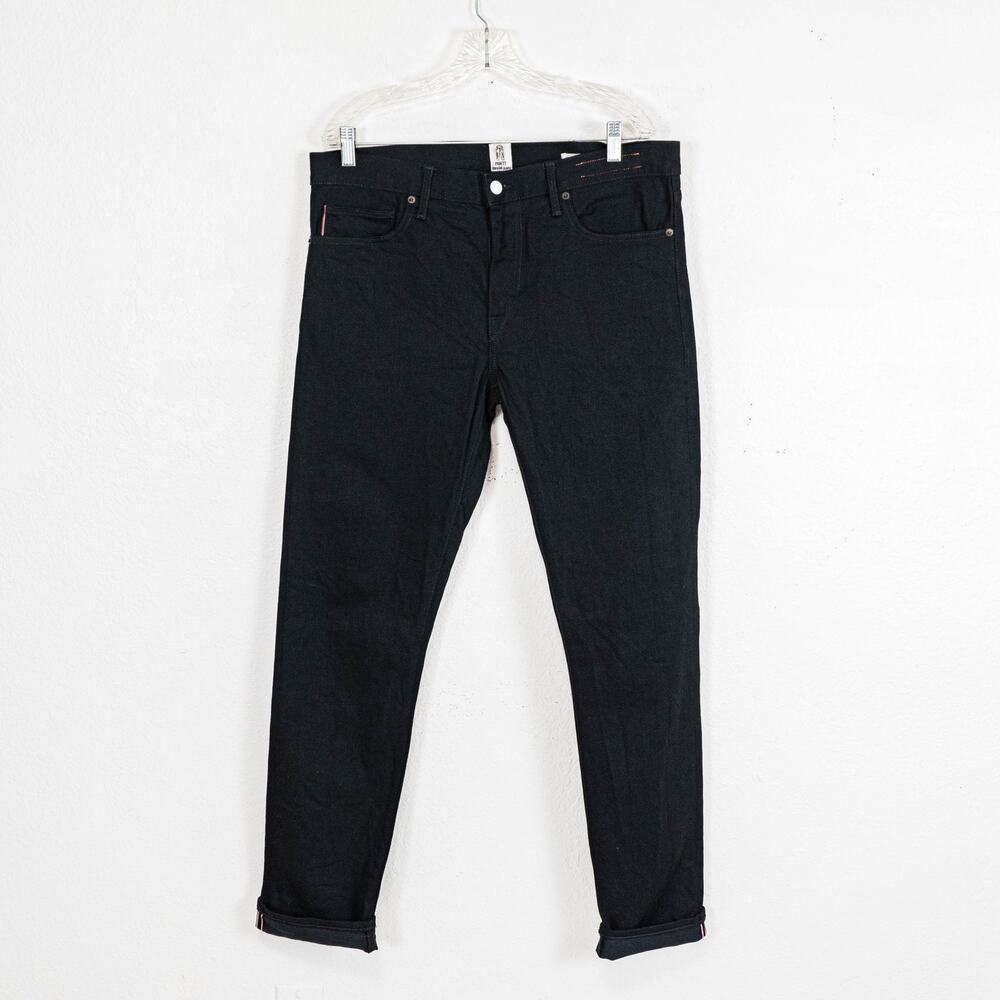 Hiroshi Kato The Pen Slim Denim Jeans Black Raw Selvedge sz 36